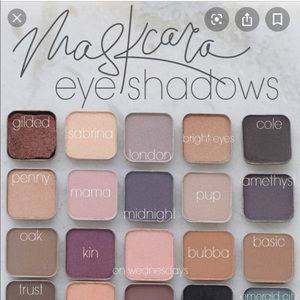 ISO Maskcara eyeshadows and brushes